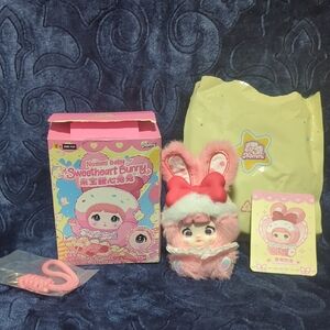 Nommi Baby Sweetheart Bunny Plush Toy - Strawberry Cream